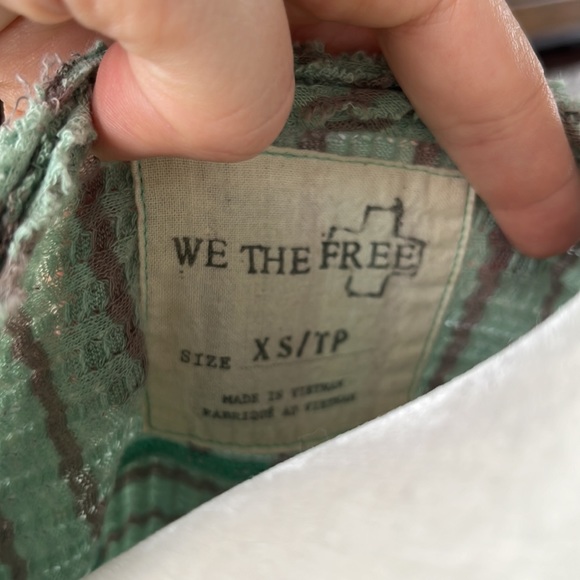 Free People long sleeved peplum style striped top - Picture 6 of 7